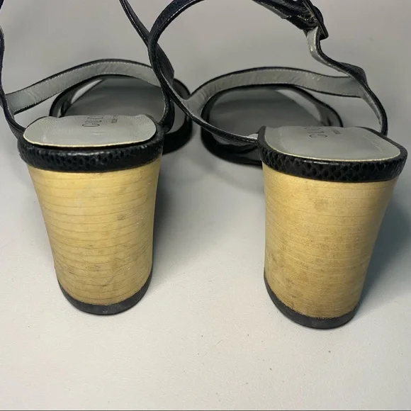 Gucci Black Block Heel Ankle Strap Sandal - Picture 10 of 16